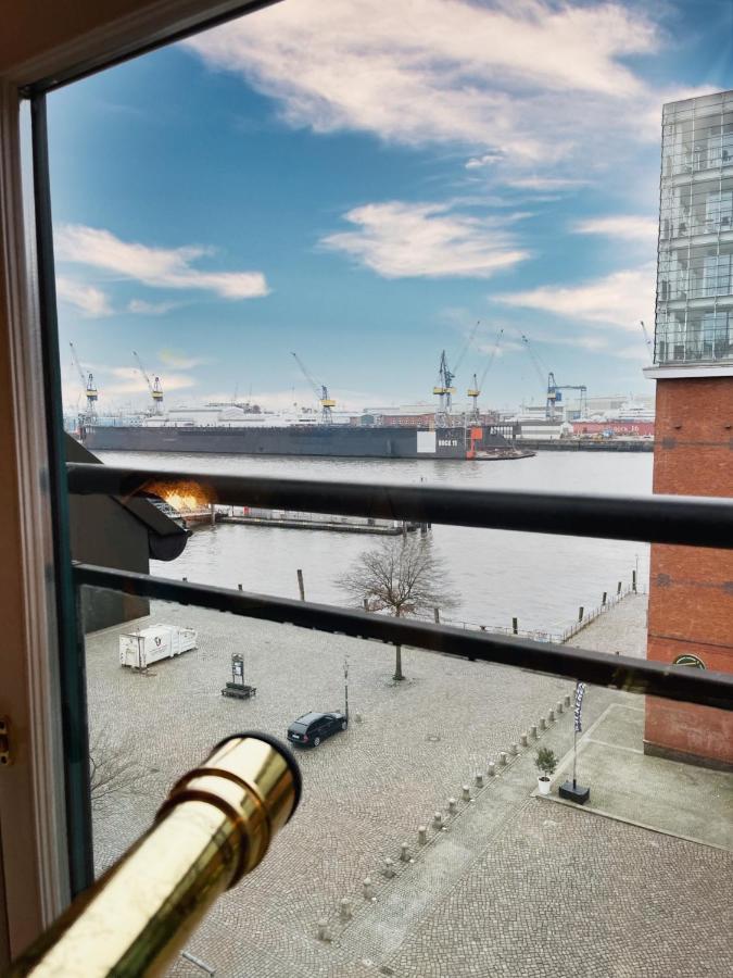 Loft-Panoramablick-Hafen & Elbe! Appartement Hamburg-Harburg Buitenkant foto