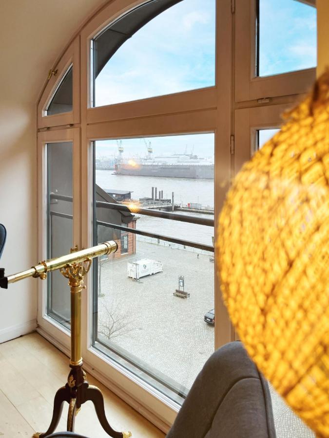 Loft-Panoramablick-Hafen & Elbe! Appartement Hamburg-Harburg Buitenkant foto